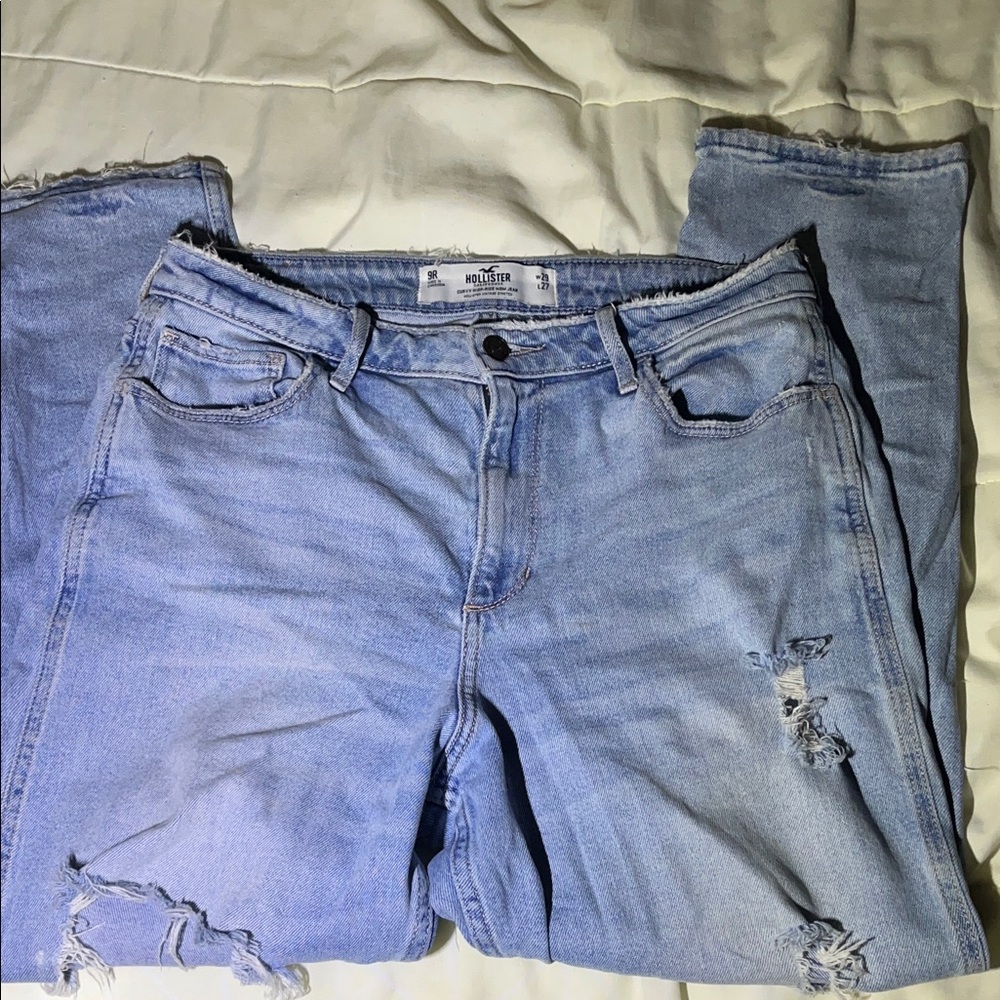 Hollister Women's Light Wash Mom Jeans